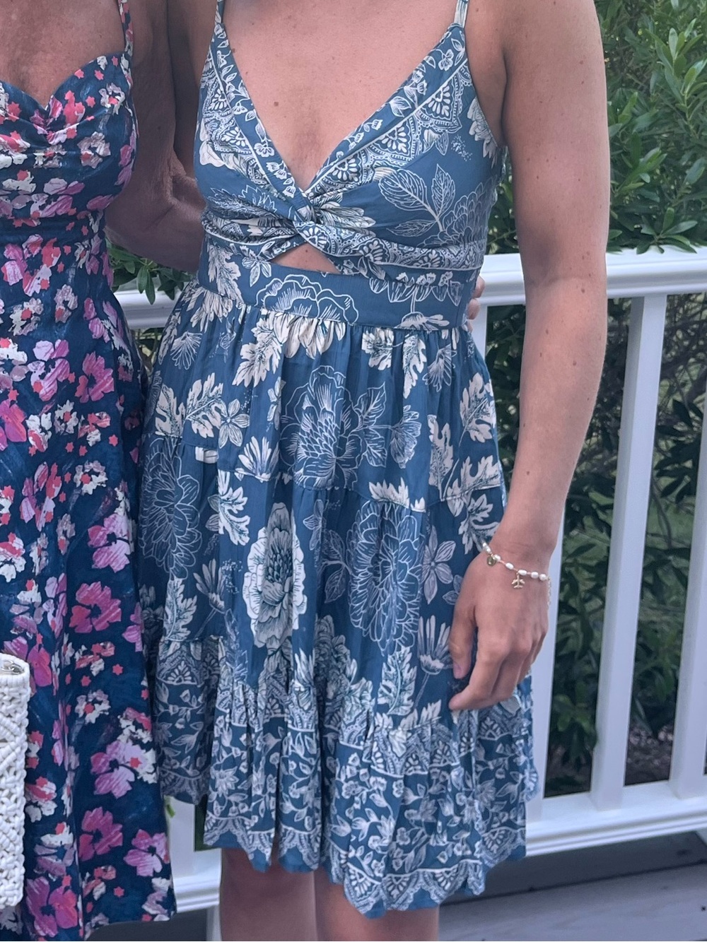 Blue Floral Mini Dress